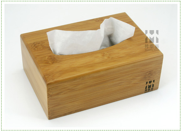 高檔竹制長方形紙巾盒